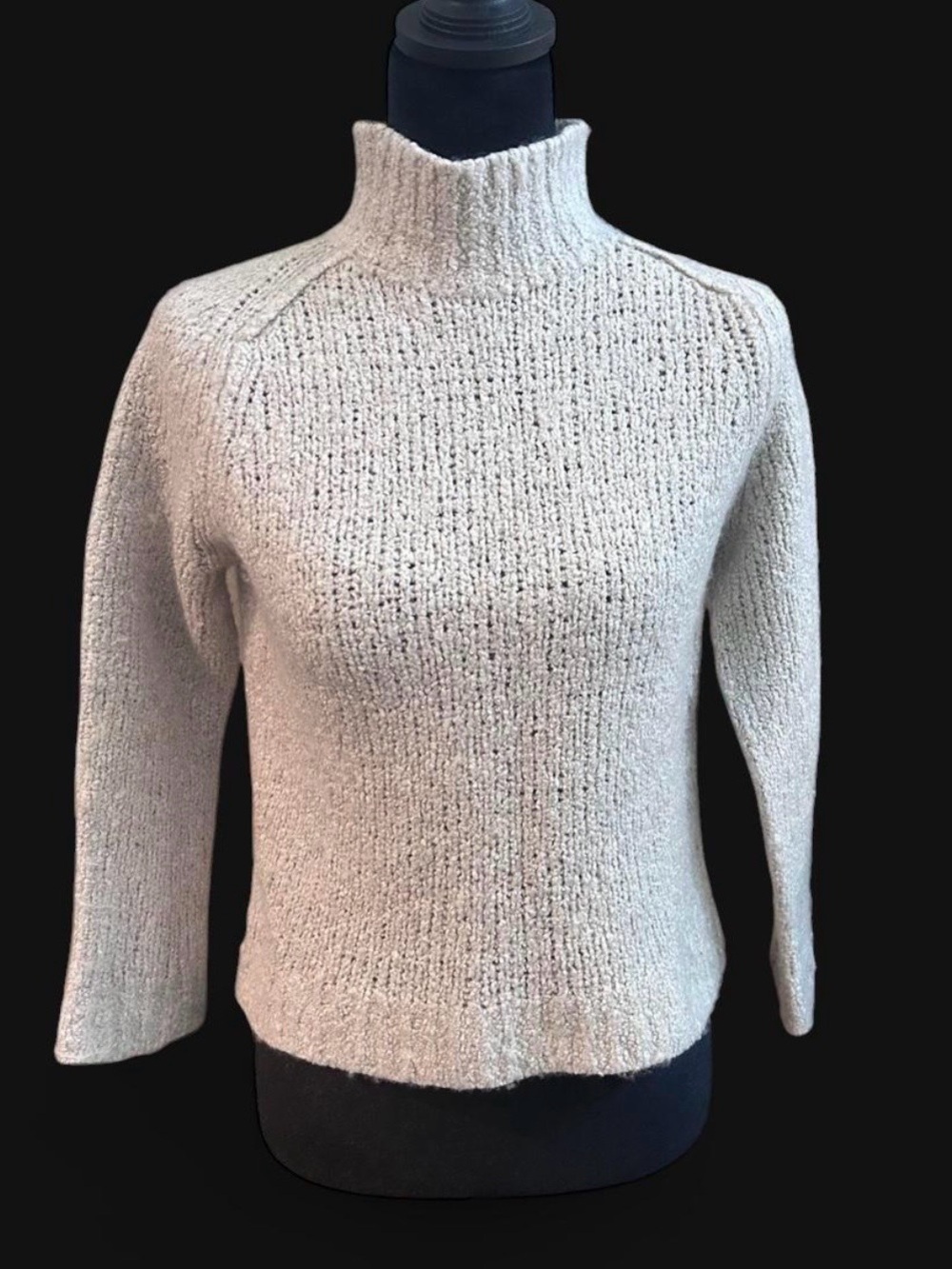 Vince Women's Cream Knit Turtleneck Sweater